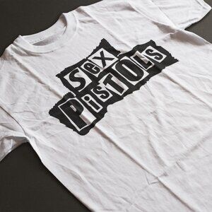 Sex Pistols Rock T-Shirt. White. Multiple Sizes. Fast Shipping!